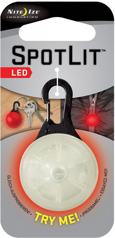 SpotLit® Carabiner Light - Black/Red LED