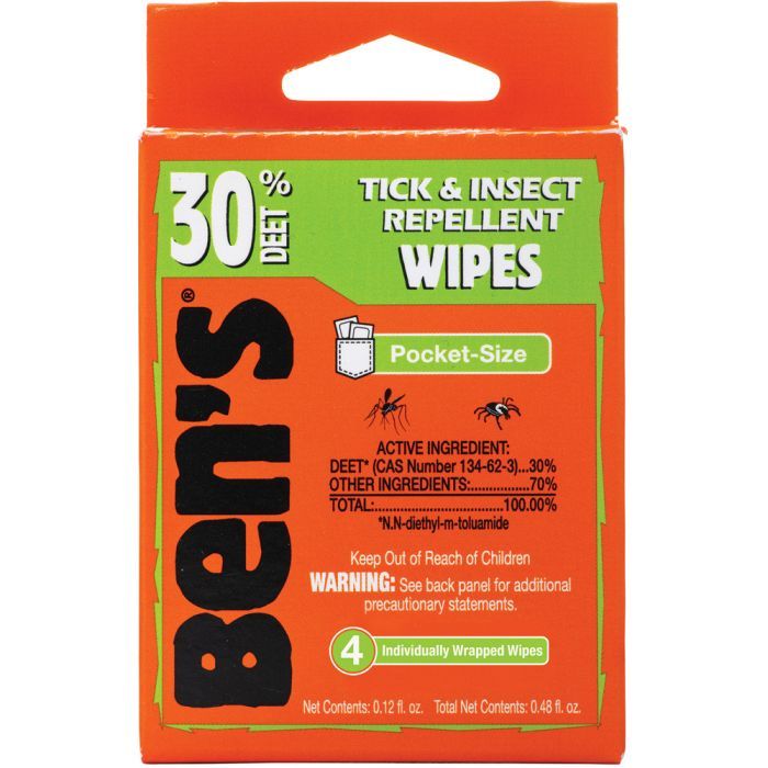 BEN'S 30 WIPES 4 PIECE TRAVEL PACK