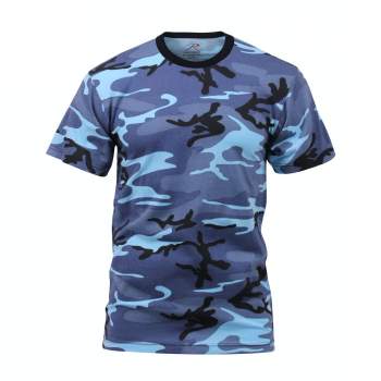 Rothco Colored Camo T-Shirts-Sky Blue Camo