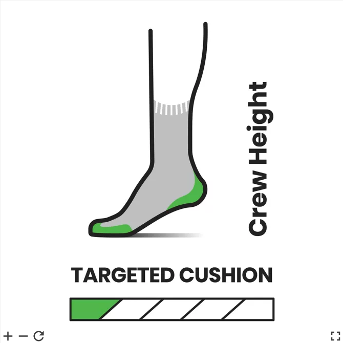 Athletic Targeted Cushion Stripe Crew Socks