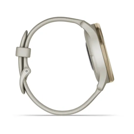 vívomove® Trend Cream Gold Stainless Steel Bezel with French Gray Case and Silicone Band