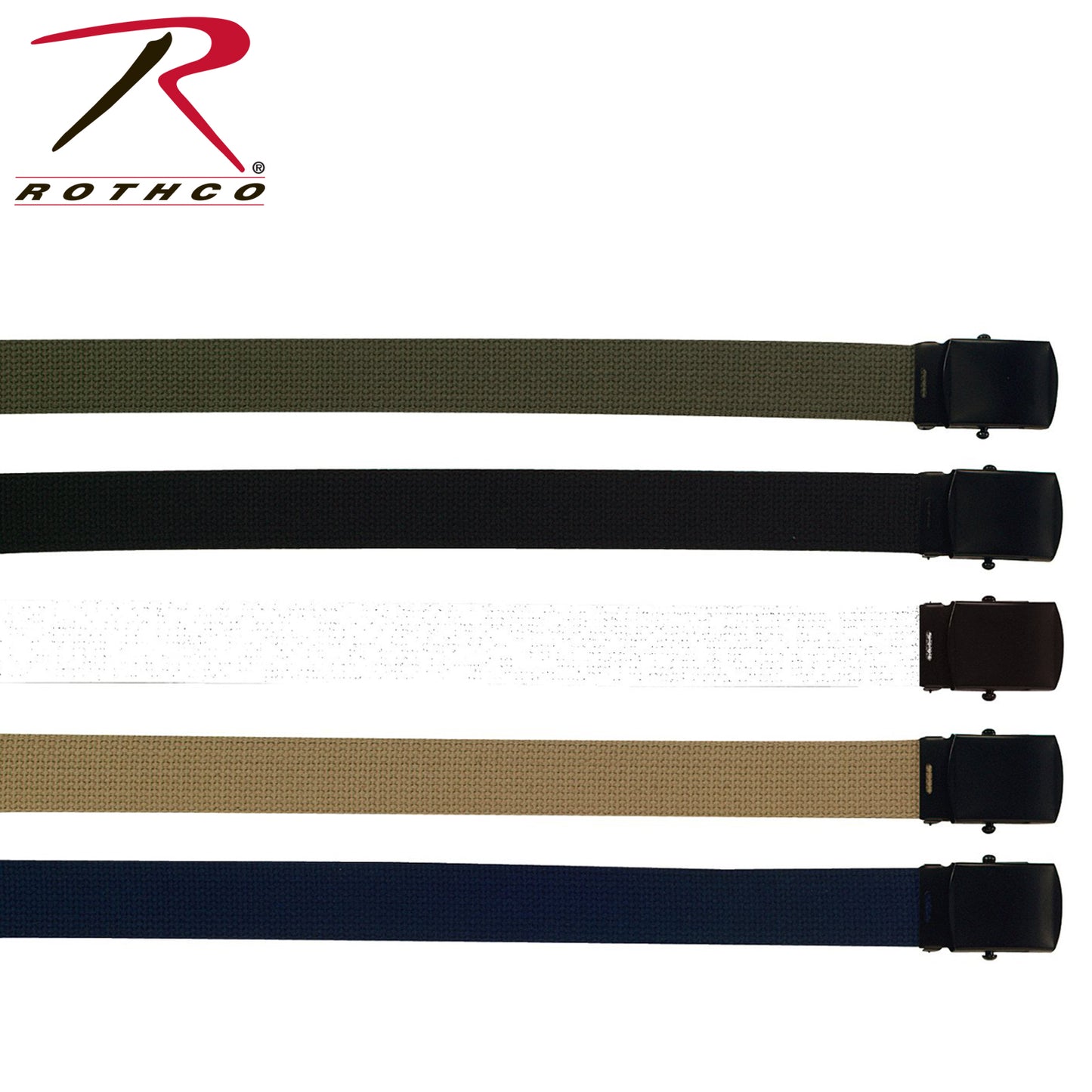 ROTHCO WEB BELTS W/BLACK BUCKLE / 54"