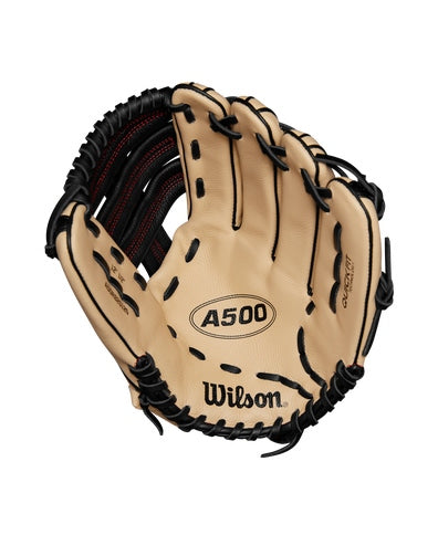 2025 A500 12.5” Utility Youth Baseball Glove Blonde/Red/Black