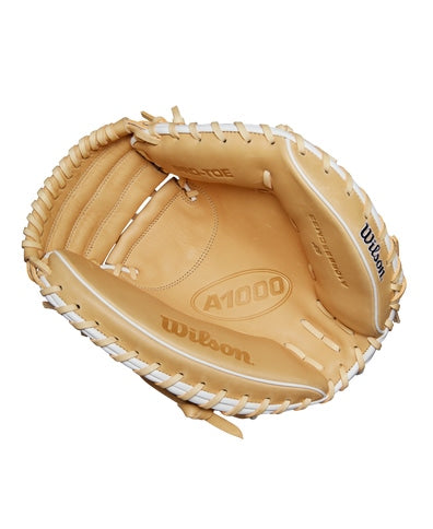 2025 A1000 Catchers Mitt 33" Blonde/BLACK/White