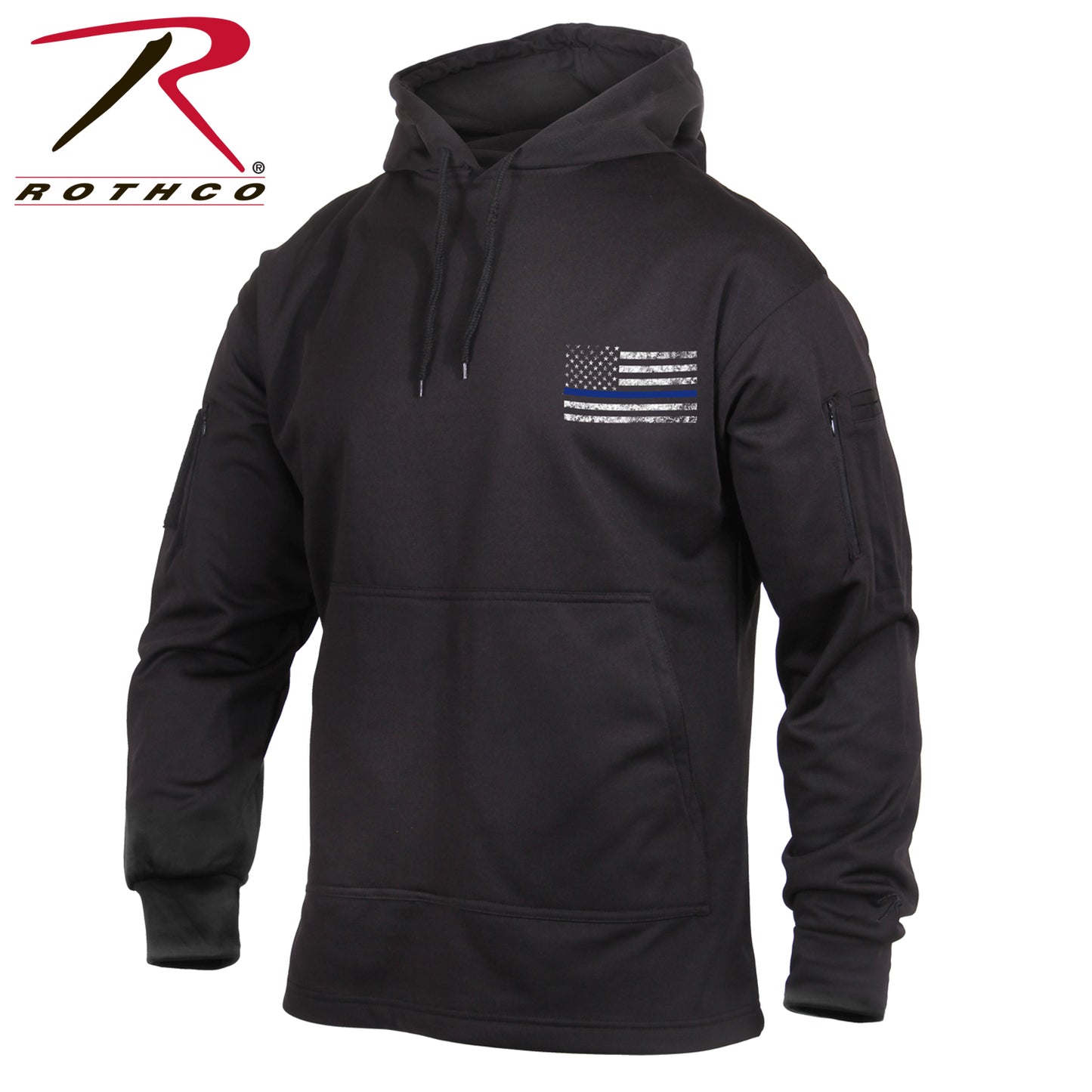 CONCEALED CARRY HOODIE-THIN BLUE LINE FLAG