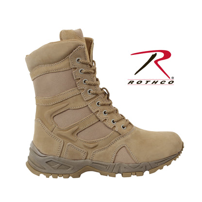 ROTHCO FORCED ENTRY DESERT TAN SIDE ZIP BOOT/ 8"