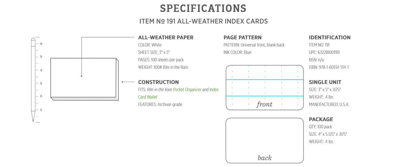 Index Cards 100 pack