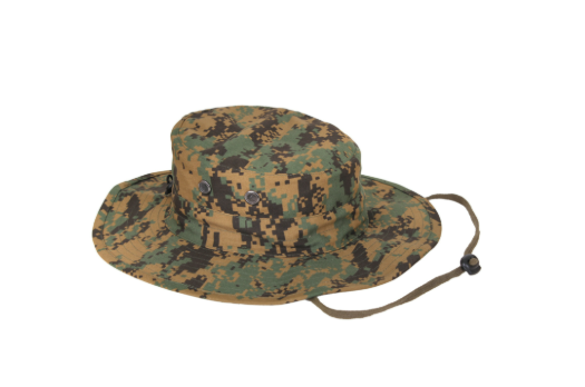 Adjustable Boonie Hat - Woodland Camo
