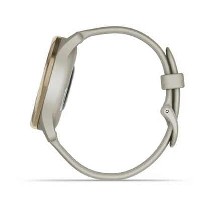 vívomove® Trend Cream Gold Stainless Steel Bezel with French Gray Case and Silicone Band