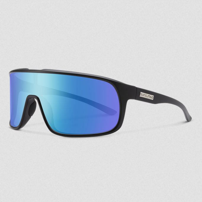 Double Up Matte Black | Polarized Blue Mirror