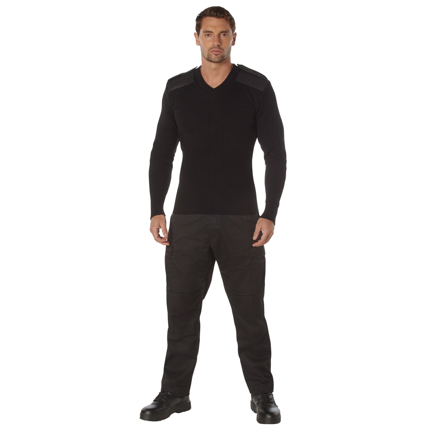 Rothco G.I. Style Acrylic V-Neck Sweater - Black - 2XL