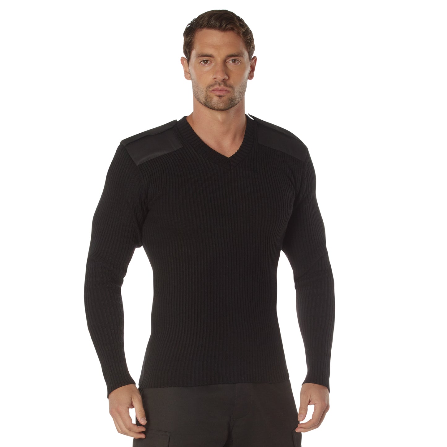 Rothco G.I. Style Acrylic V-Neck Sweater - Black - 3XL