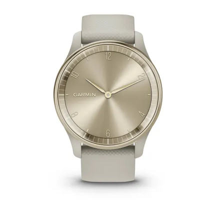 vívomove® Trend Cream Gold Stainless Steel Bezel with French Gray Case and Silicone Band
