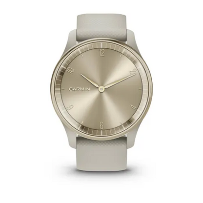 vívomove® Trend Cream Gold Stainless Steel Bezel with French Gray Case and Silicone Band