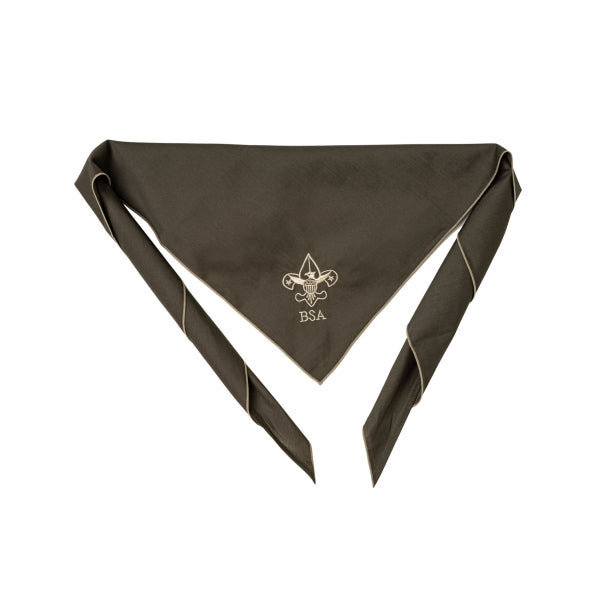 BSA Universal Emblem Embroidered Neckerchief, Khaki Green