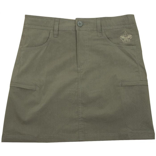 SKORT SCOUT BSA OLIVE LDY 08