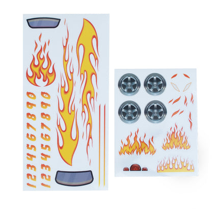 Pinewood Derby Pre Cut Orange Flames Decals