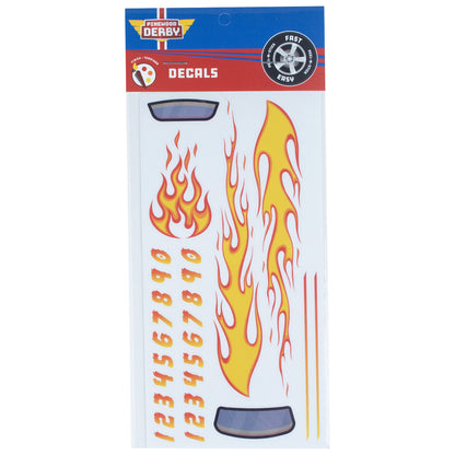 Pinewood Derby Pre Cut Orange Flames Decals