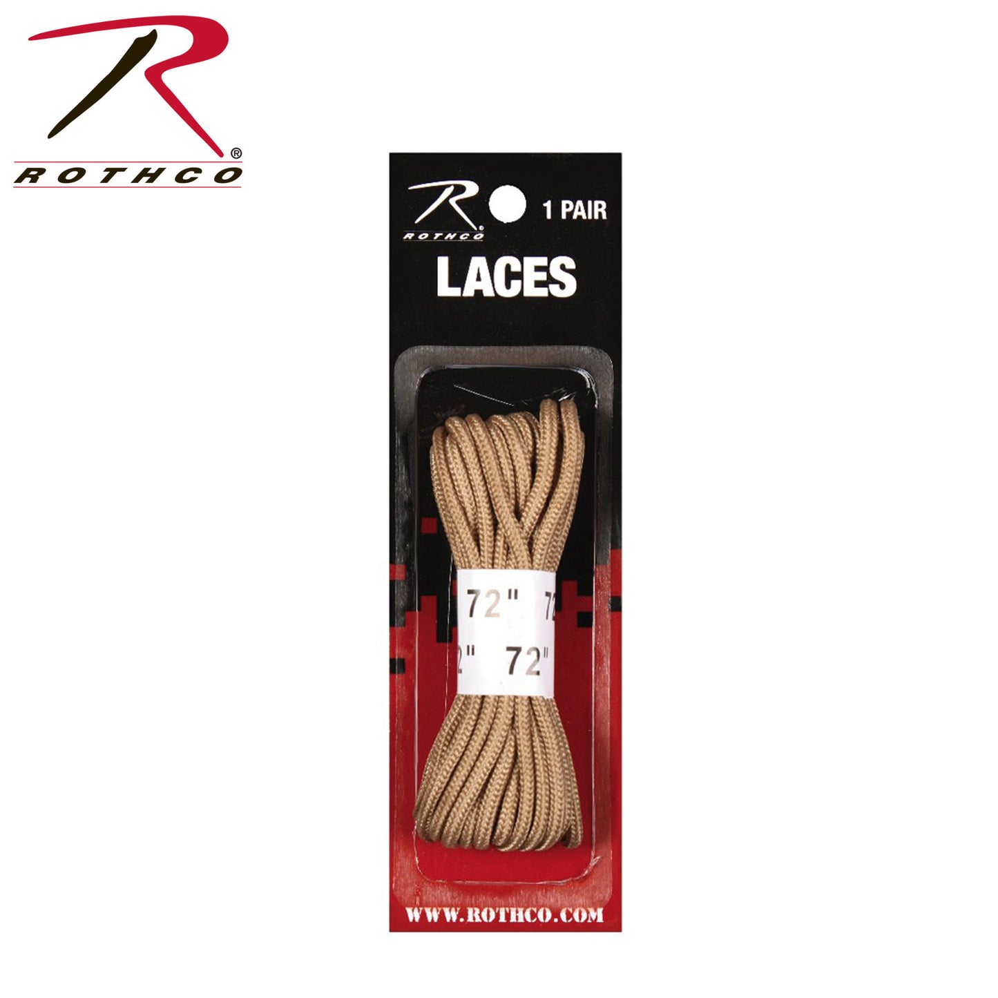 Rothco 72" Boot Laces - Desert Tan