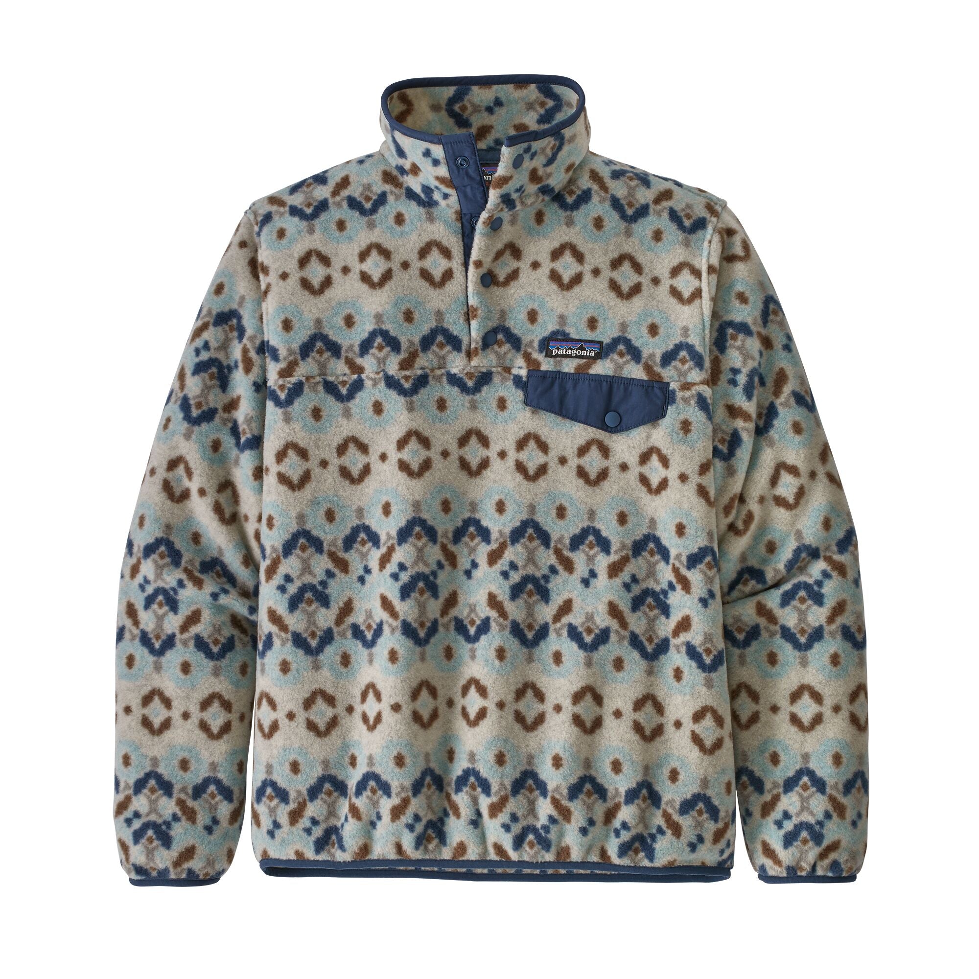 Patagonia Synchilla Lightweight shops Snap-T Pullover Tundra Cluster Men’s XL Navy/Tan