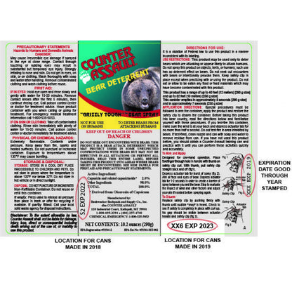 8.1oz Bear Deterrent w/Belt Holster & Inert Training Canister