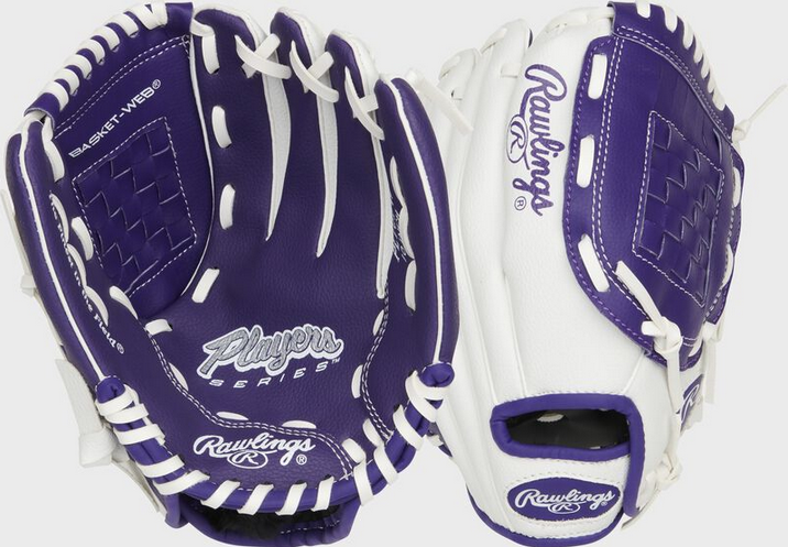 RAWLINGS PLAYERS SERIES YOUTH 10-INCH BASEBALL GLOVE - PURPLE