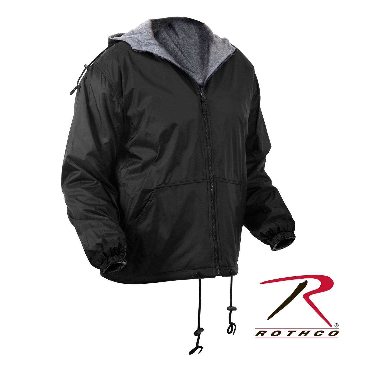 Rothco Reversible Lined Jacket With Hood - Black