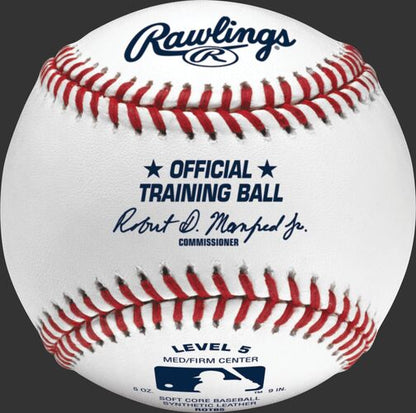 ROTB5 Level 5 Polyeurethane Medium Firm Center Ages (7-10) Training Baseballs (Dozen)