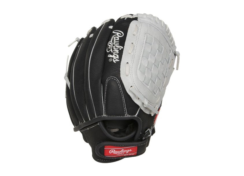 Rawlings Sure Catch SC115BGB Youth Baseball Glove - Black/Grey - 11.5 inch
