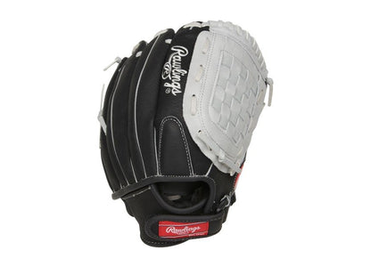 Rawlings Sure Catch SC115BGB Youth Baseball Glove - Black/Grey - 11.5 inch