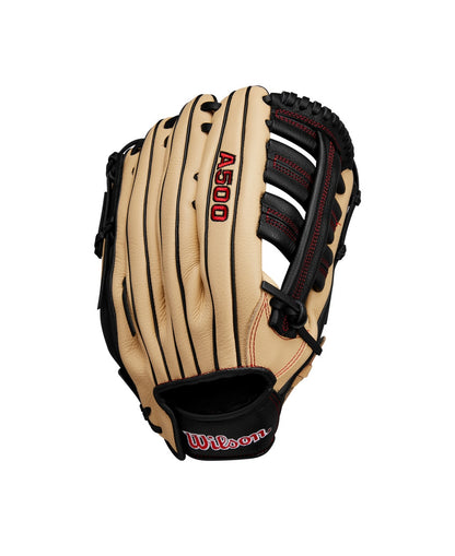 2025 A500 12.5” Utility Youth Baseball Glove Blonde/Red/Black