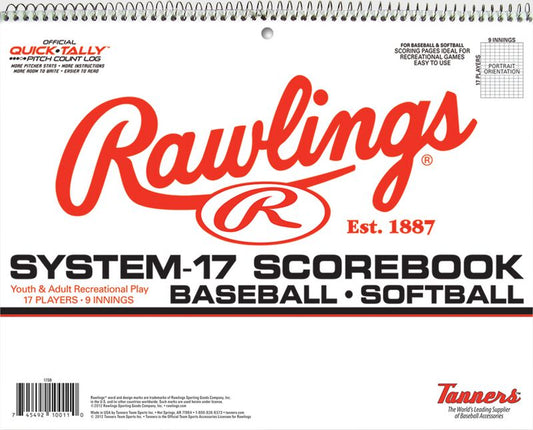 Rawlings Deluxe System-17 Baseball Scorebook