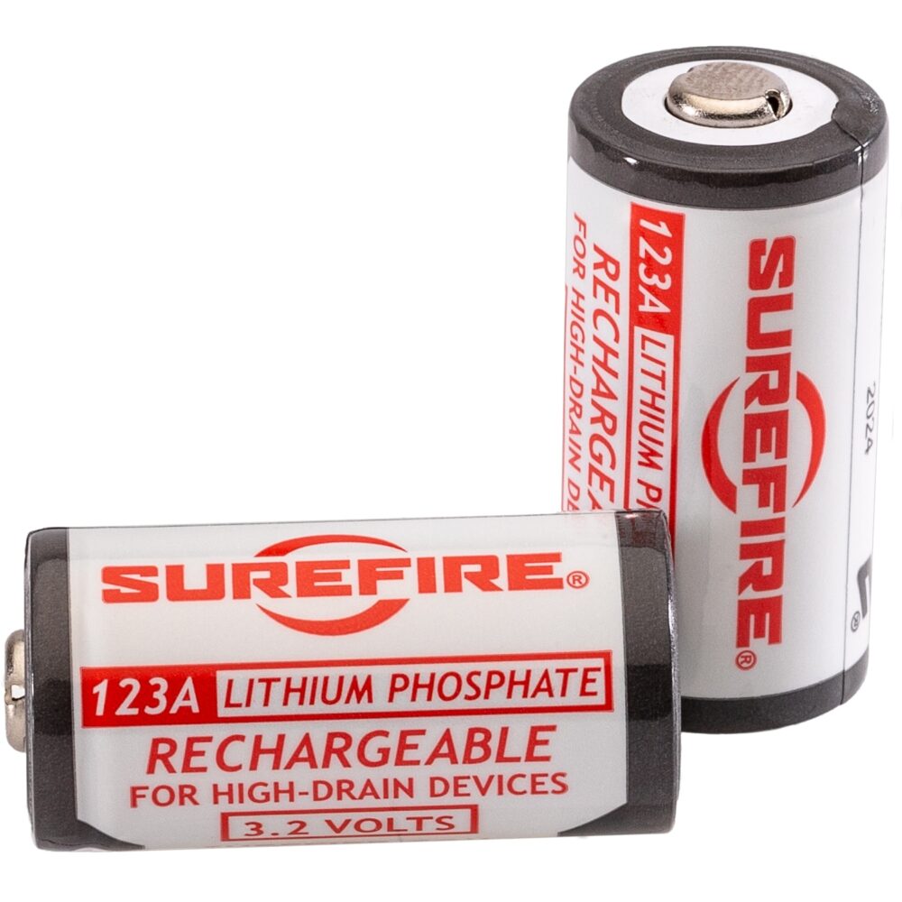 Surefire, 2 Rechargeable LFP123 Batteries, Includes Charger