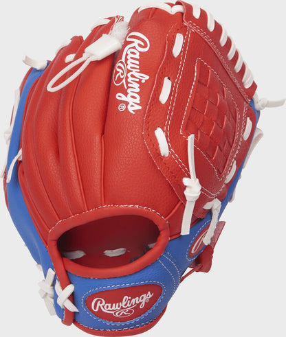 Players Series 9 in Softball Glove with Soft Core Ball - Scarlet/Royal