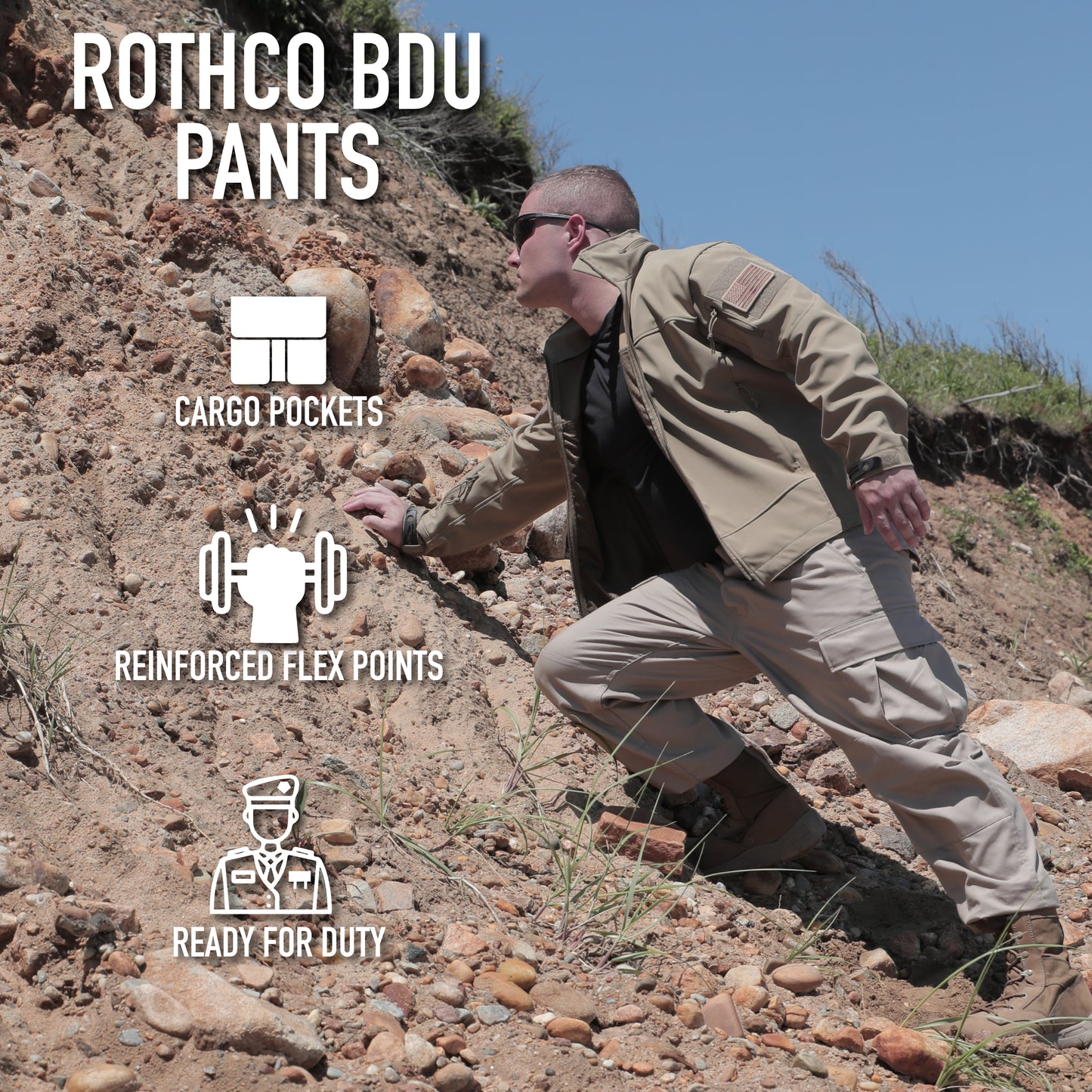 ROTHCO BDU PANT BLACK P/C