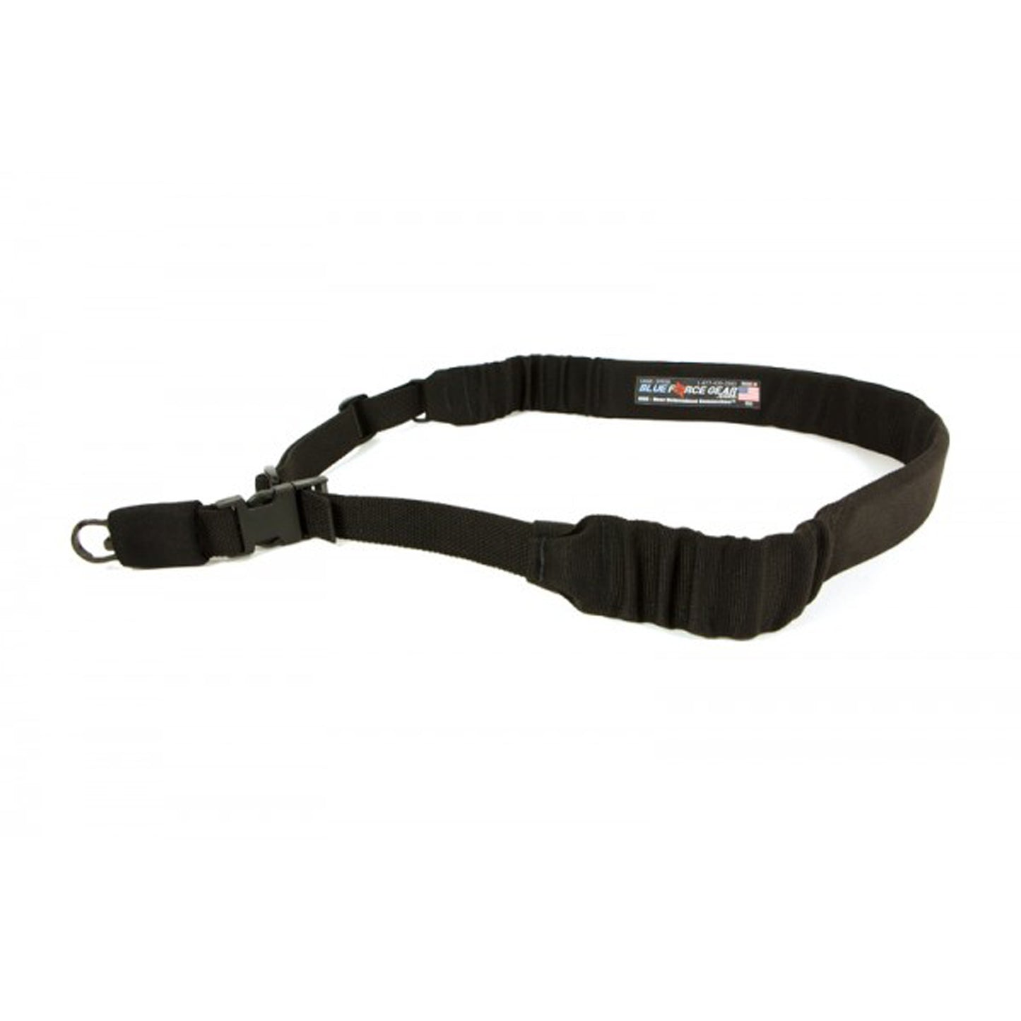 Blue Force Gear, UDC Padded Bungee Sling, Single Point, With HK Hook Adapter, Black