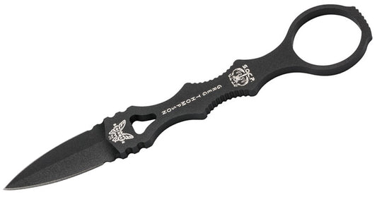 173BK Benchmade Mini SOCP Dagger 2.22" Black Double Edge Blade, Black Sheath - 173BK