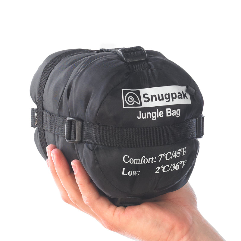 SNUGPAK - JUNGLE BAG BLACK LEFT SIDE ZIP