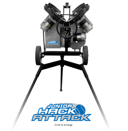 Junior Hack Attack Baseball Pitching Machine with Extended Legs