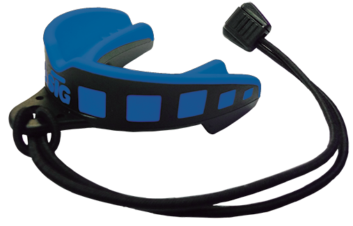 LOCKGARD MOUTHGUARD SPORT KIT BLUE/BLACK SENIOR