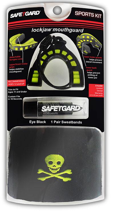 LOCKGARD MOUTHGUARD SPORT KIT GREEN/BLACK JUNIOR