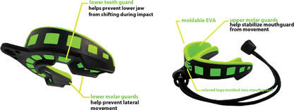 LOCKGARD MOUTHGUARD SPORT KIT GREEN/BLACK JUNIOR