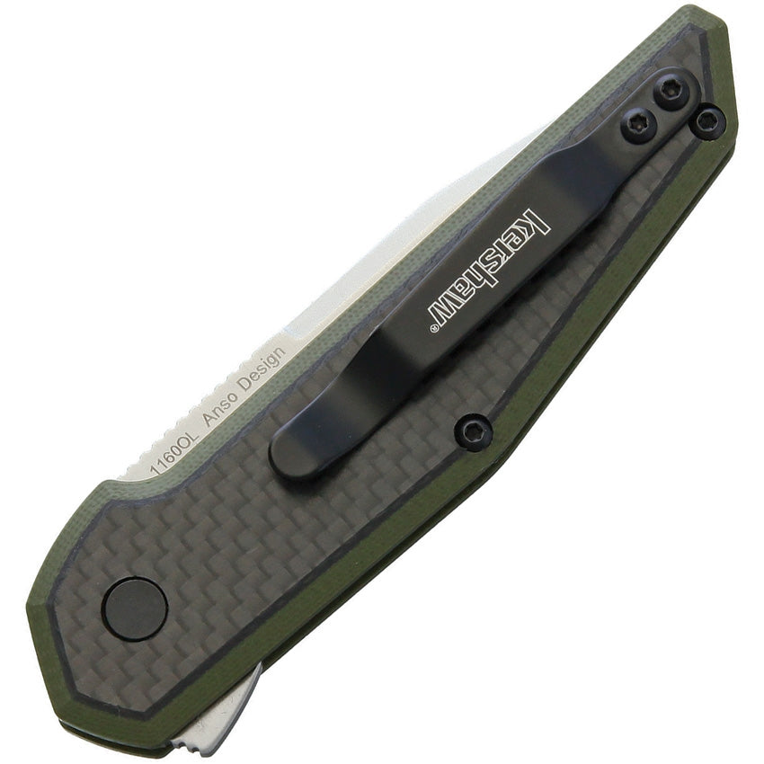 Kershaw Fraxion Linerlock Olive with Black Blade