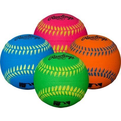 RAWLINGS NEON SPONGE RUBBER BASEBALL - 2 DZ DISPLAY BOX