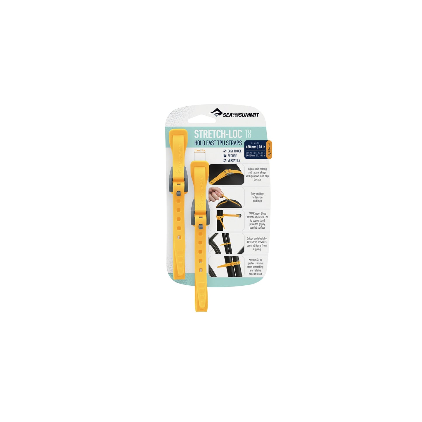 STRETCH-LOC TPU STRAPS  18"  (2 PACK)