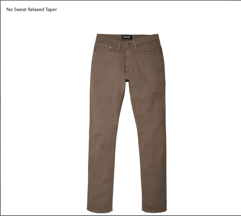 Men's No Sweat Relaxed Taper