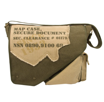 Rothco Vintage Canvas Two-Tone Imprinted Map Bag
