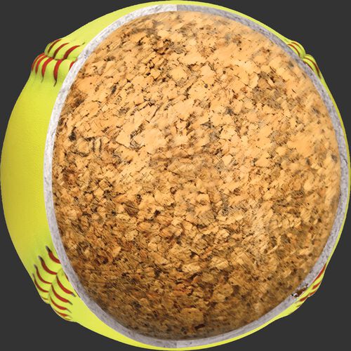 ASA NFHS 11 inch Dream Seam High Density Cork Core Leather Softballs (C11RYLA)