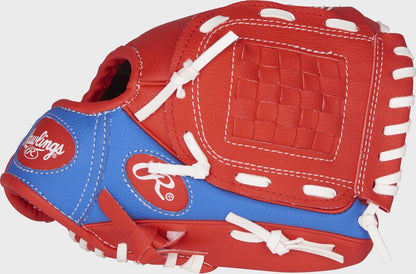 Players Series 9 in Softball Glove with Soft Core Ball - Scarlet/Royal
