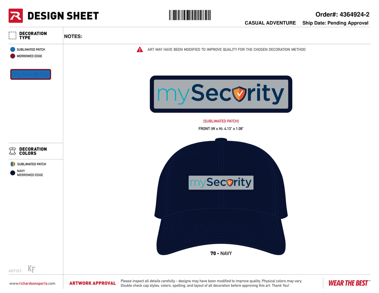 Richardson R70 CASUAL TWILL R-FLEX w/ Sublimated Logo